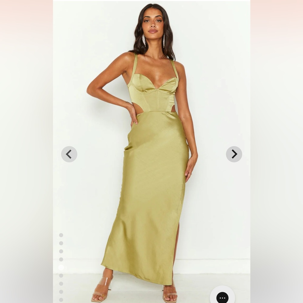 Green Corset Maxi Dress